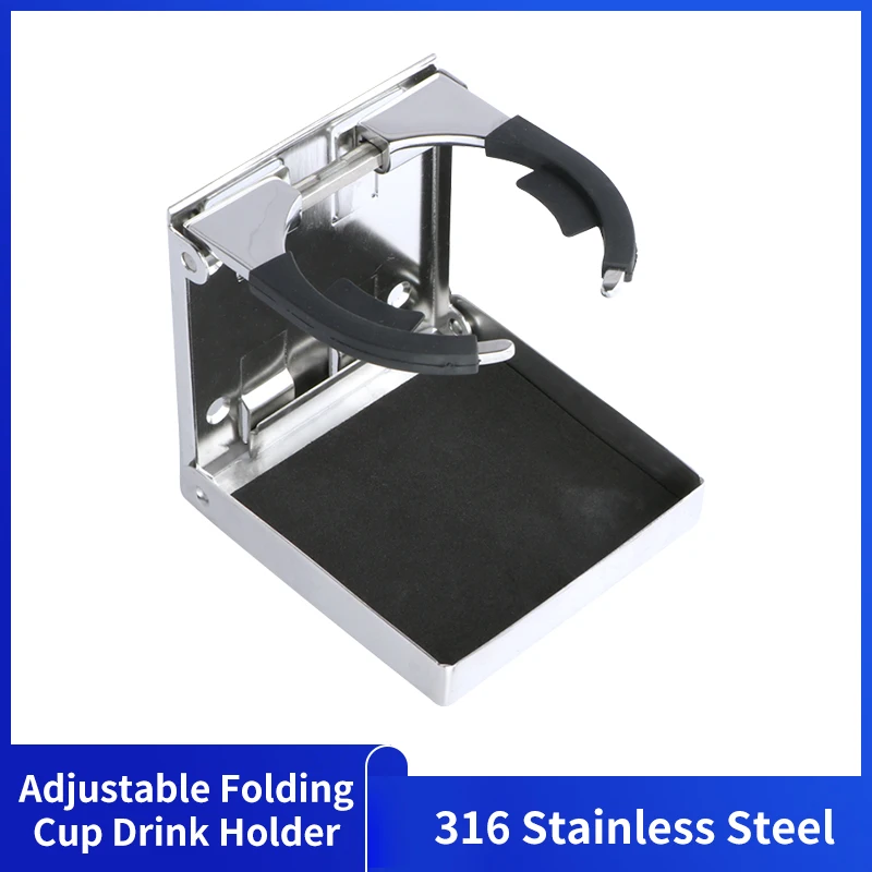 Alastin Marine Adjustable Folding Cup Drink Holder 316 Stainless Steel Boat Accessories Marine Boat Truck RV Set