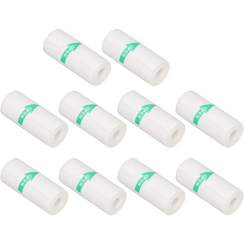 Printable Adhesive Paper, 10 Pieces Mini Printer Paper Rolls, Thermal Receipt Paper Rolls, Mini Pocket Thermal Printer