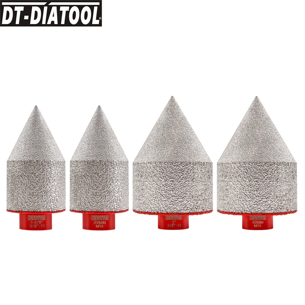 DT-DIATOOL 2pcs 35mm Diamond Vacuum Braze Chamfering Drilling Bit Hole Opener Cutter Saw Beveling Porcelain Ceramic Tiles Marble