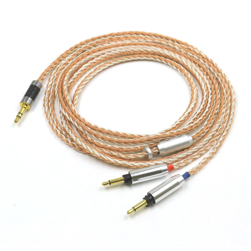 

16 Core Silver + Copper 2.5/3.5/4.4mm Headphone Balance Cable For Final SONOROUS IV VI VIII X Headset Wire