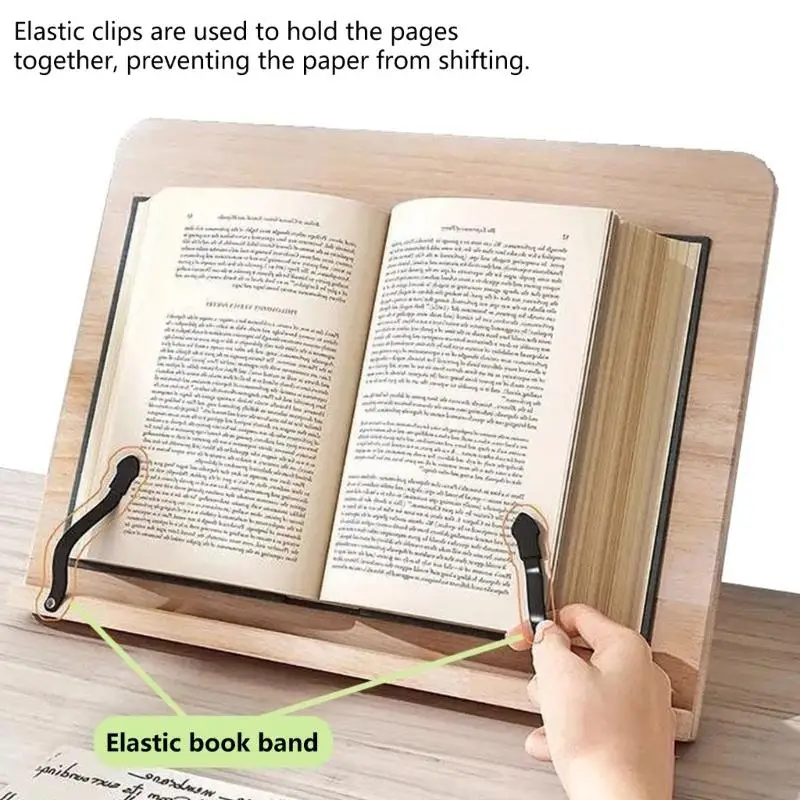 일이나 공부 중 자세를 개선하기 위한 미끄럼 방지 디자인의 목재 노트북 독서대 H8WD