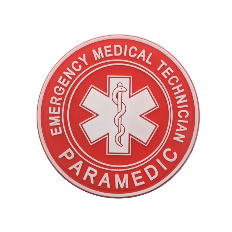 MEDIC 의료 응급 완장 수 놓은 반사 직물 매직 패치 EMT 구조 로고 패치 후크 및 링 군사 패치