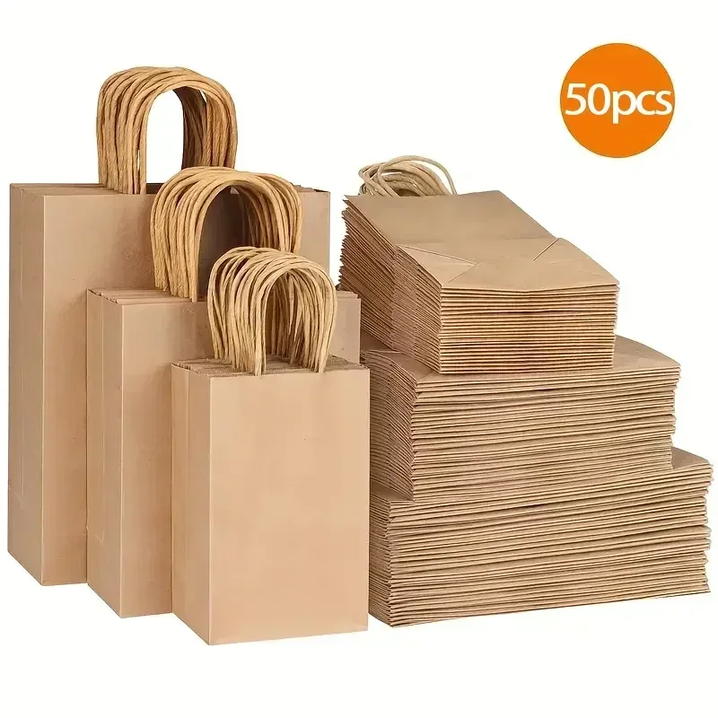 Party Favor Bags Recyclable Kraft Paper for Birthday Gift