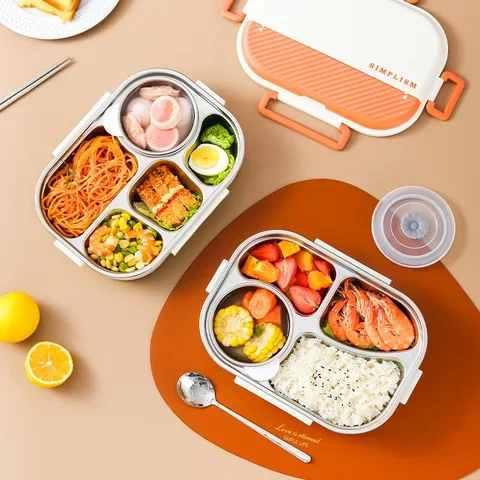 

New 316 Stainless Steel Japanese Style Kids Lunch Box Hits Color Students School Bento Boxes Microwave Food Storage Containers