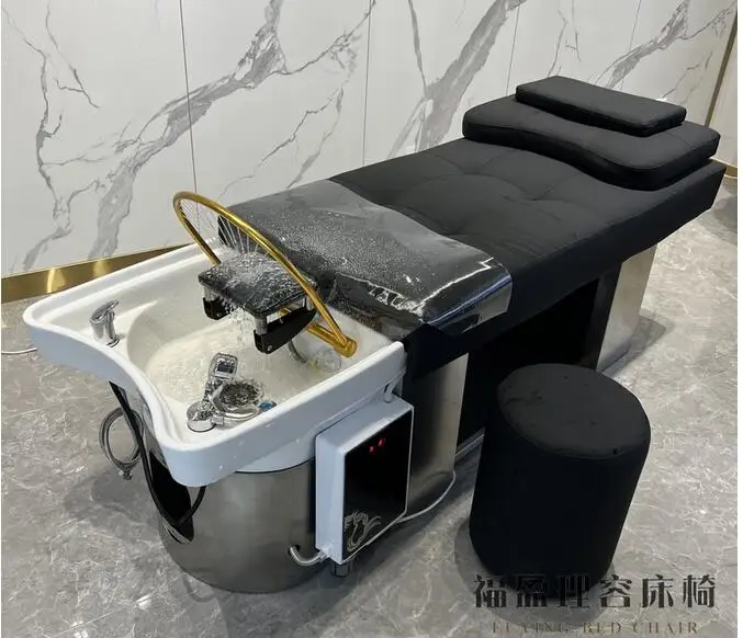 Hair Salon Shampoo Bed Hairdresser Shampoo Bed Ceramic Basin Thai Lying Down Massage Shampoo Bed