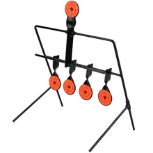 

Metal Resetting Shooting Target Paddle Wind Chime Style Target for Outdoor Shooting Training (Black)