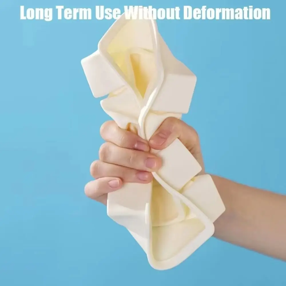 Durable 4 Grids Food Freezing Molds with Lid Extra Large Silicone Ice Mold Reusable Food Sauce Storage Freezer Trays