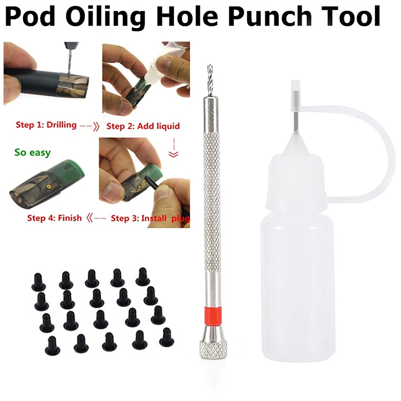 Pod Ricaricabile Per Relx Classic Relx Infinity Yooz Sp2S Universal Pod Hole Puncher Punch Oiling Tool Set Ricarica Cartuccia Pod