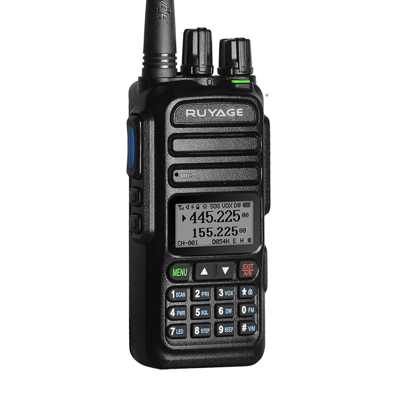 Ruyage UV83 NOAA Weather Channel 6 Bands Amateur Ham Two Way Radio 128CH Walkie Talkie Air Band Color Police Scanner Marine