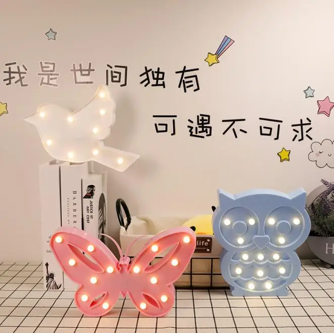 

led small night lamp butterfly ins decorative lamp