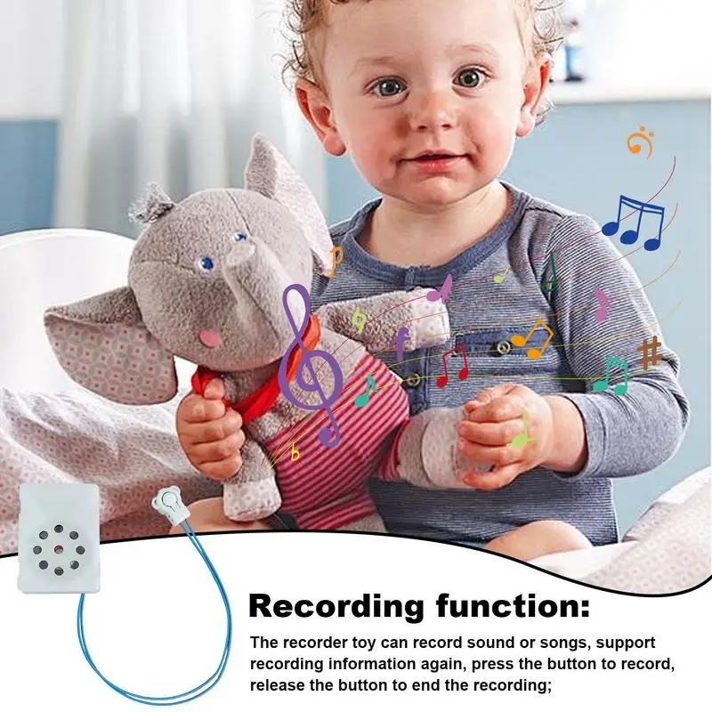 Stuffed Animal Sound Recorder 35 Seconds Button Sound Box Toys Recording Device Plush Toy Custom Messages Recorder Voice Box - 3