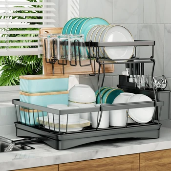 Large 2-Tier Dish Rack 1