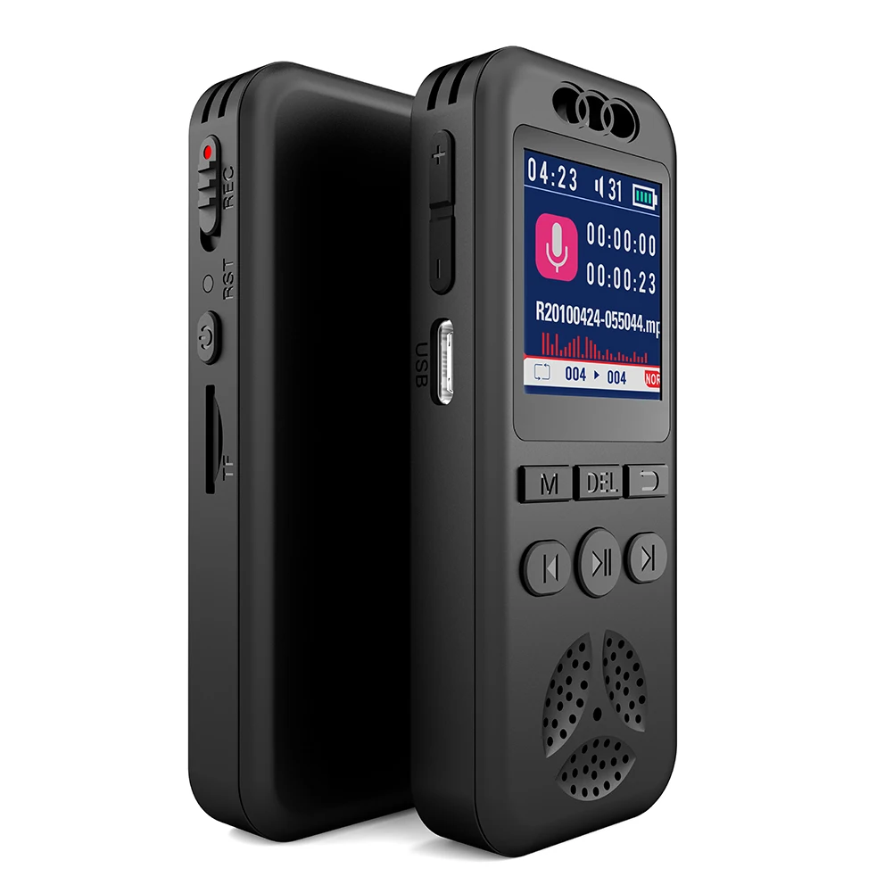 32GB/16GB/8GB Audio Recorder with Playback Voice Activated Dictaphone Noise Reduction MP3 Player for Lecture Interview Meeting