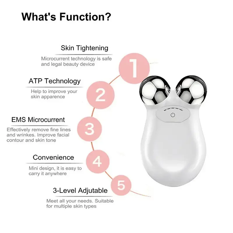Microcurrent Facial Massager – EMS Face Lift & Skin Tightening Device