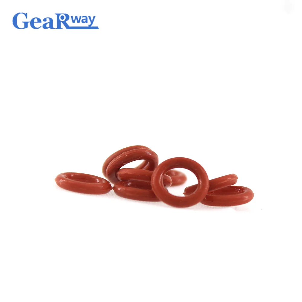 

Gearway 1.8mm thickness O Ring Seal Gasket Red Silicon O-Ring Seal 7.1/7.3/7.5/8/18/19/20mm ID VMQ Anti-age O Ring Seal Washer