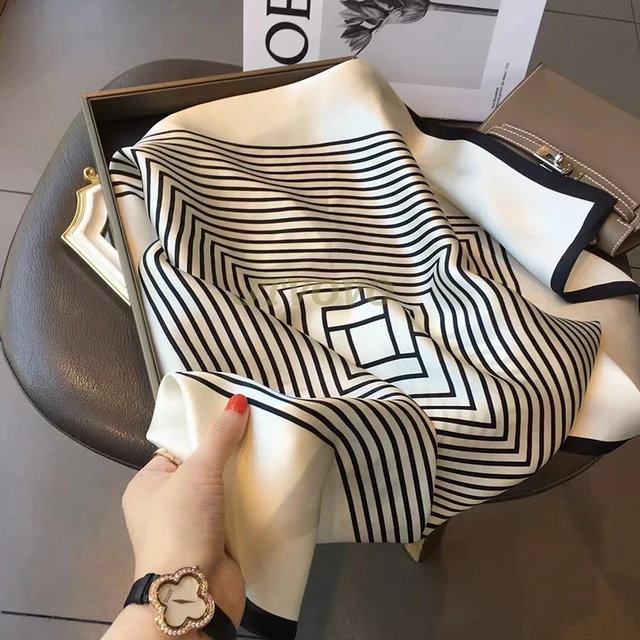 [알리익스프레스] 실속적이고 다재다능한 선택: 70*70cm 실크 새틴 헤어 스카프