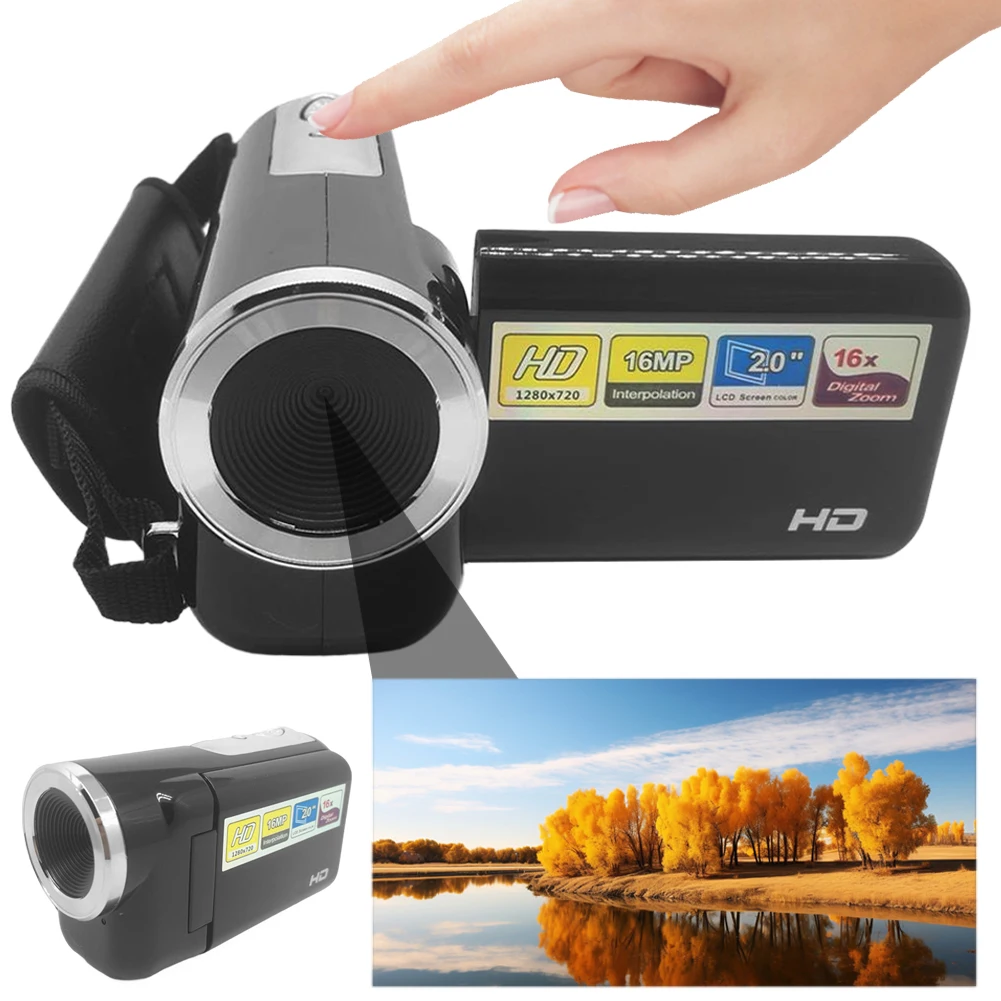 USB 케이블이 포함된 16MP 720P 휴대용 DV 캠코더 디지털 캠코더 2.0인치 TFT 컬러 스크린 학생 청소년을 위한 16X 디지털 줌