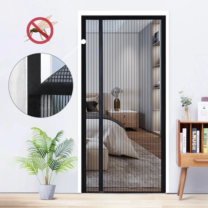Mosquito Net Anti-Mosquito Summer Automatic Closing Magnetic Invisible Door Mesh Anti Bug Fly Partition Curtain Magic Mesh