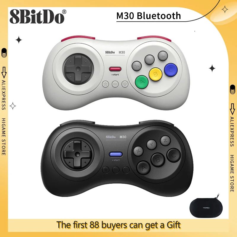 

8Bitdo M30 Bluetooth Gamepad For Nintendo Switch PC macOS Steam and Android Controller With Sega Genesis Mega Drive Style