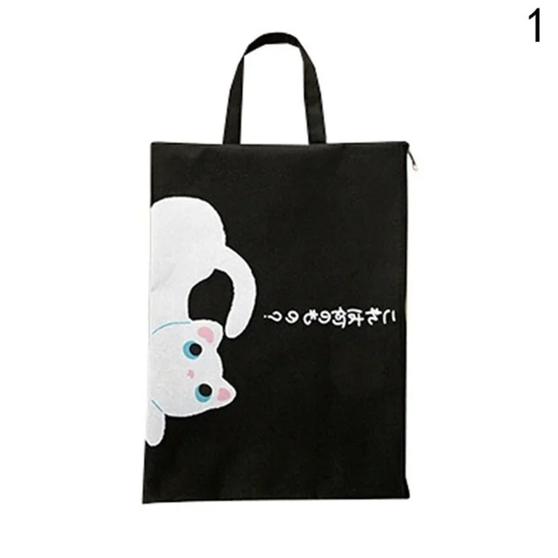 1pcs 9.25 x 12.99 Inch Canvas File Folder Organizers A4 Paper Storage Bags with Handle and Zipper for Office Storage