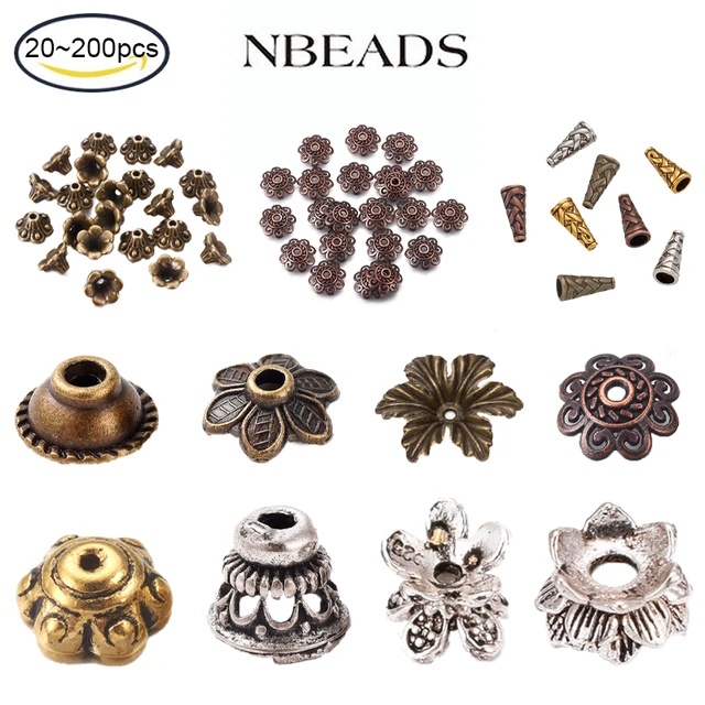 6mm Antiqued Copper Plated TIBETAN STYLE BEAD CAPS FLOWER