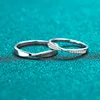 Real 925 Sterling Silver D Color Moissanite Ring Wedding Couple Rings Valentine's Day Anniversary Gift Unisex Band for Women Men 2