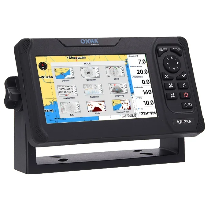 Kp 27a new onwa 7 inch gps chart plotter with class b ais transponder jpg