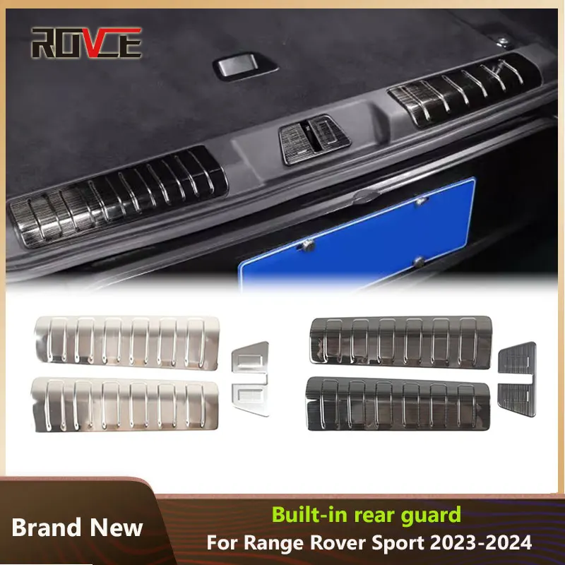 

ROVCE Stainless Steel Car Inner Trunk Rear Bumper Guard Plate Cover Trim For Land Rover Range Rover Sport 2023-2024 Accessories