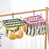 32 Clips Folding Clothes Dryer Hanger Windproof Socks Underwear Drying Rack Household Children Adults Storage Laundry Rack 3