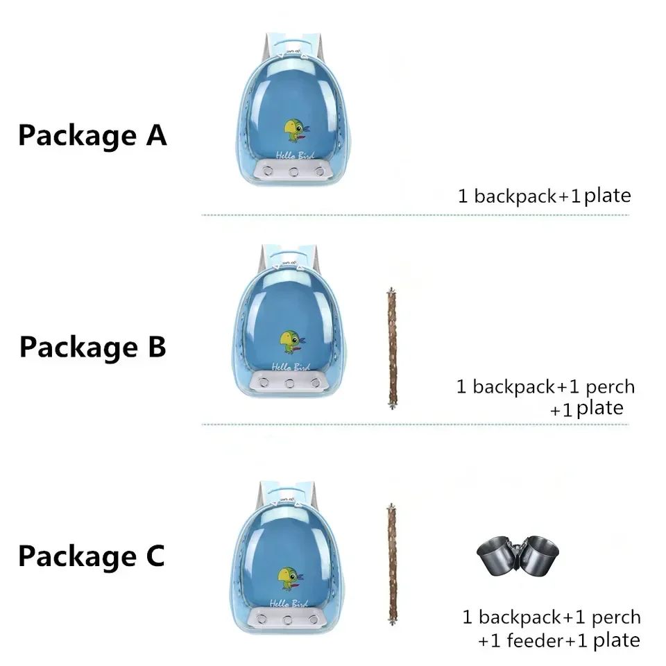 

Feeder Bag With Bird Parakeet Prech Cockatiel Travel Portable Cage And Parrot for Carrier Tray Pet Bunny Acrylic Backpack