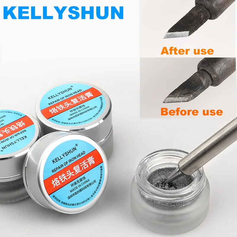 Elektromos Forrasztó Vas Hegy Frissítő Krém Tiszta Paszta Oxid Fej ...