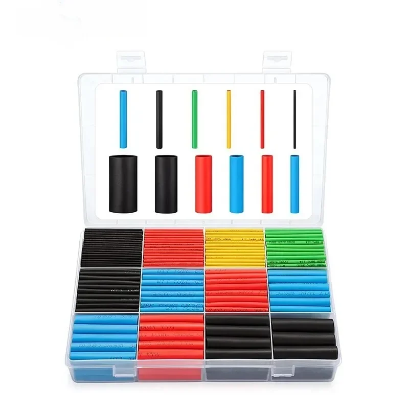 127-750pcs Heat-shrink Tubing Thermoresistant Wrapping Kit Electrical Connection Wire Cable Insulation Sleeving