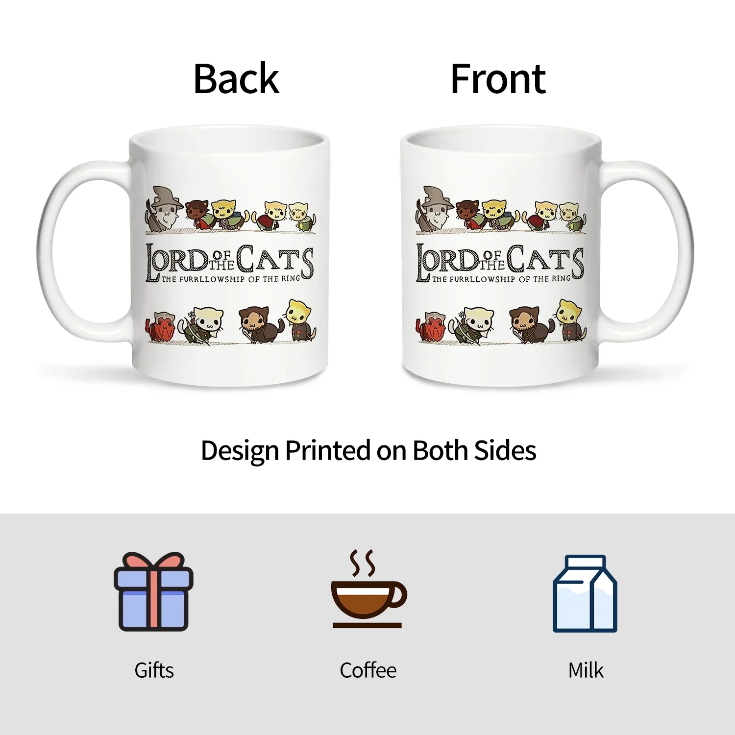 Anime Cat-Themed Funny Coffee and Tea Mug – Perfect Original Gift Idea