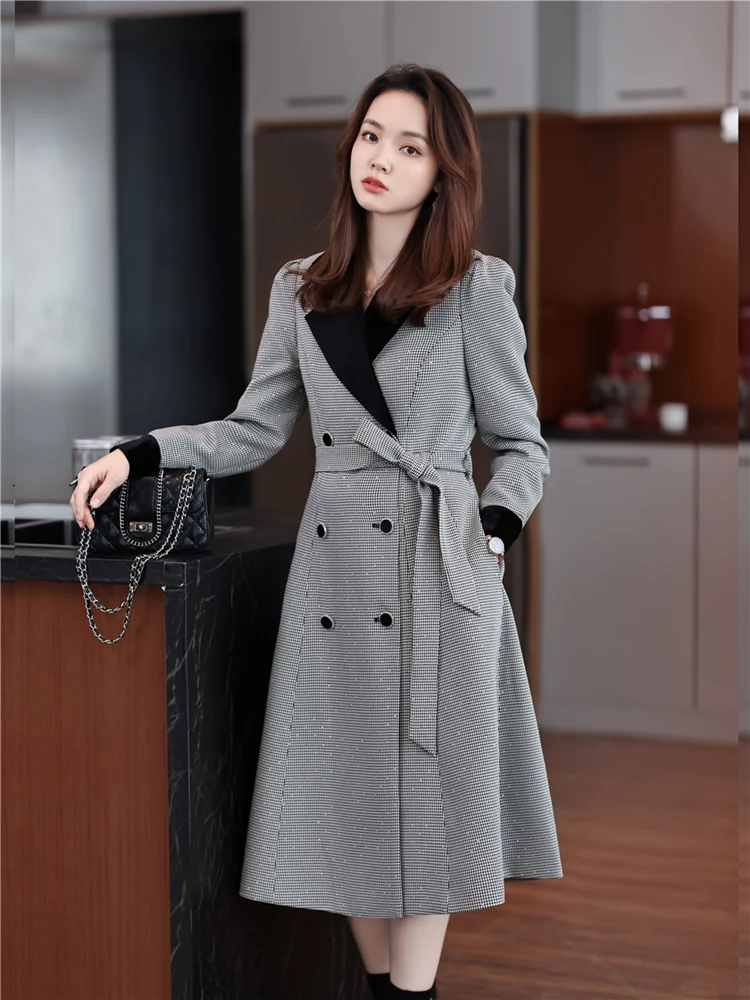 Women Chic Trench Coat Elegant Casual Long Outerwear Overcoat