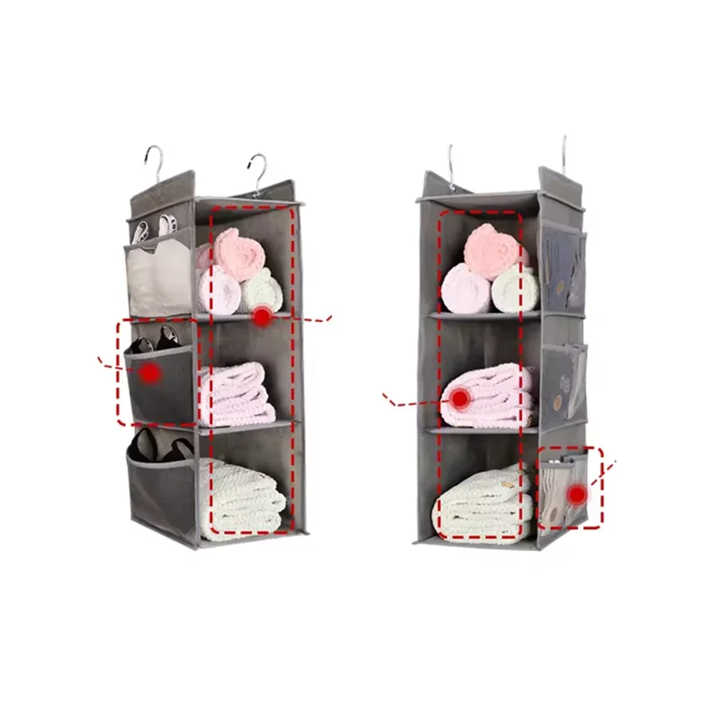 Wardrobe Storage Hanging Bag Clothing Storage Dust-proof Hanging Bag Home Wardrobe Hanging Three-dimensional Sorting Fabric Dust 4
