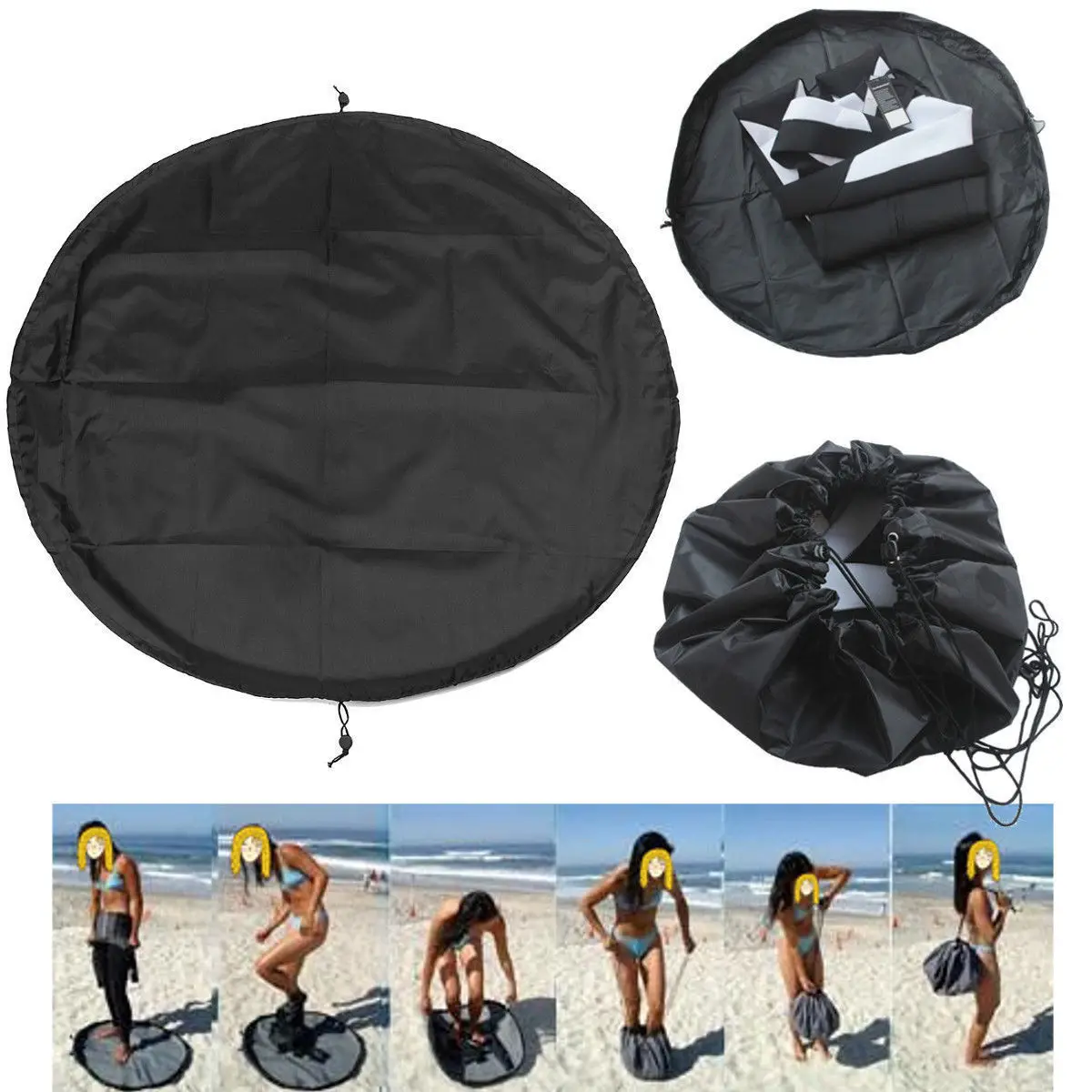 Beach Swimming Clothes Storage Bag Wetsuit Storage Bag Beach Surfing Suit Quick Change Storage Bag 90cm In Diameter 0 3 3 4mm mini multi three jaw chuck m7 m8 0 75mm drill chuck 14mm diameter keyless quick change electric drill replace parts