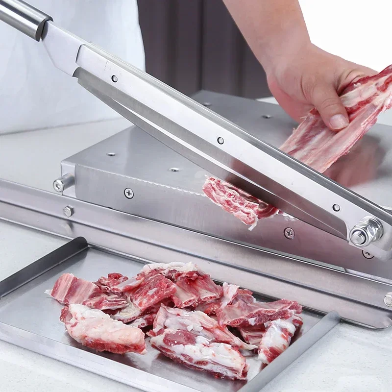14.5 Inch Bone Cutting Machine Stainless Steel Bone Cutter Knife Home Commercial Meat Cutter Machine susweetlife mutton slicing machine cutting mutton coiler household cutting beef fat beef commercial slicer meat cutter