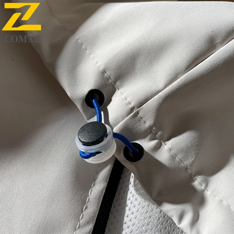 Men's Spring Summer Windbreaker Jacket Oversized Trendy Loose Fit Outdoor Coat for Hiking Camping Fishing Waterproof Breathable