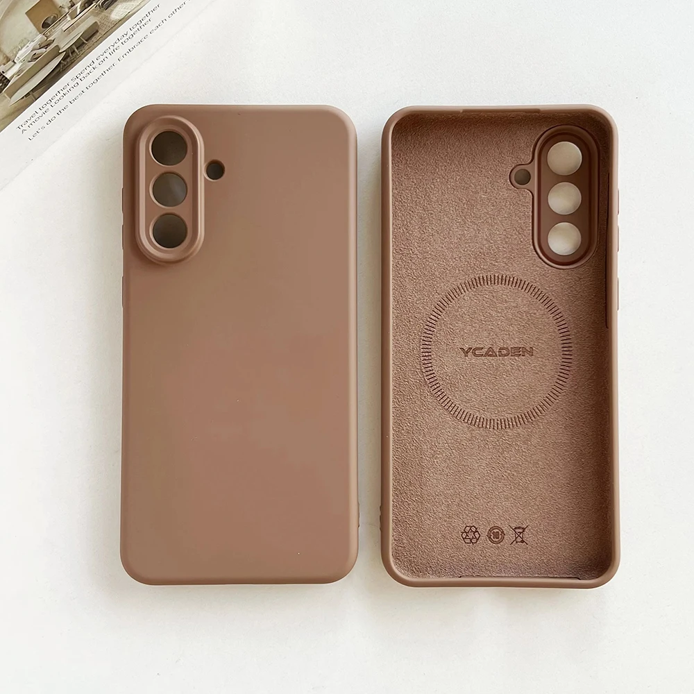 Original Liquid Silicone Magnetic Case For Samsung Galaxy S26 S25 S24 S 26 Ultra Plus S26Ultra Cases Wireless Charge Soft Cover 3