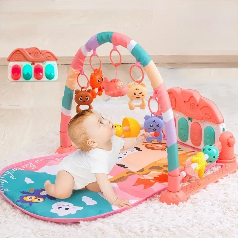 Musical Baby Play Mat Pedal Piano Activity Gym Hang Doll Educational Mat Baby Activities 3-12 Months Gift musical playmat baby play gym toys
