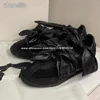 Retro Mixed Color Bow Knot Suede Flat Vulcanized Shoes Round Toe Silk Casual Lady Shoes Autumn New Size 36-40 Training Shoes 2