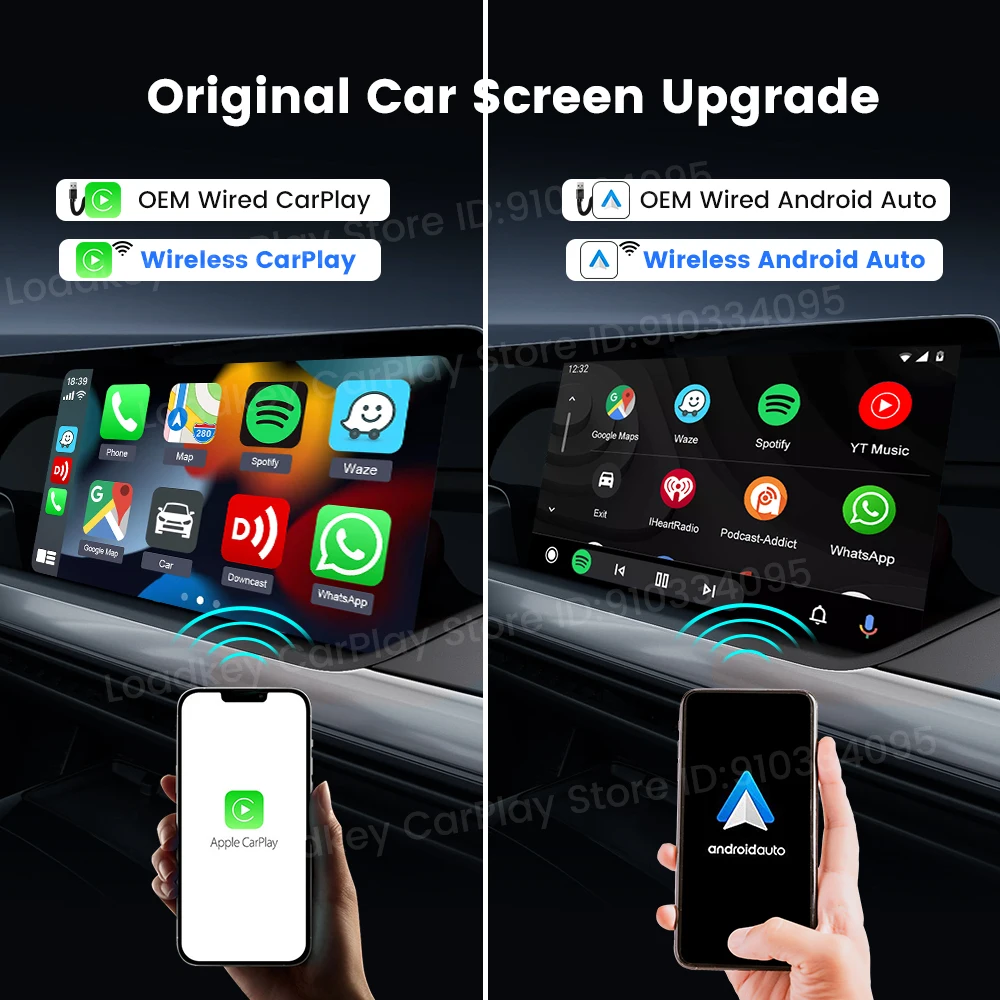 Carlinkit  ī÷ Ai ڽ, ȵ̵ , ȵ̵ 10, 4 ھ CPU, 32GB,  , , IPTV, Ʃ