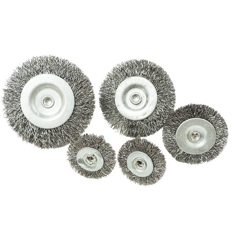 

6Pcs Drill Brush Wire Wheel Cup Brush Set 1/4'' Shank 1-1/2'' 2'' 2-1/2'' 3'' Head For Painting Stripping Cleaning Dust Removal