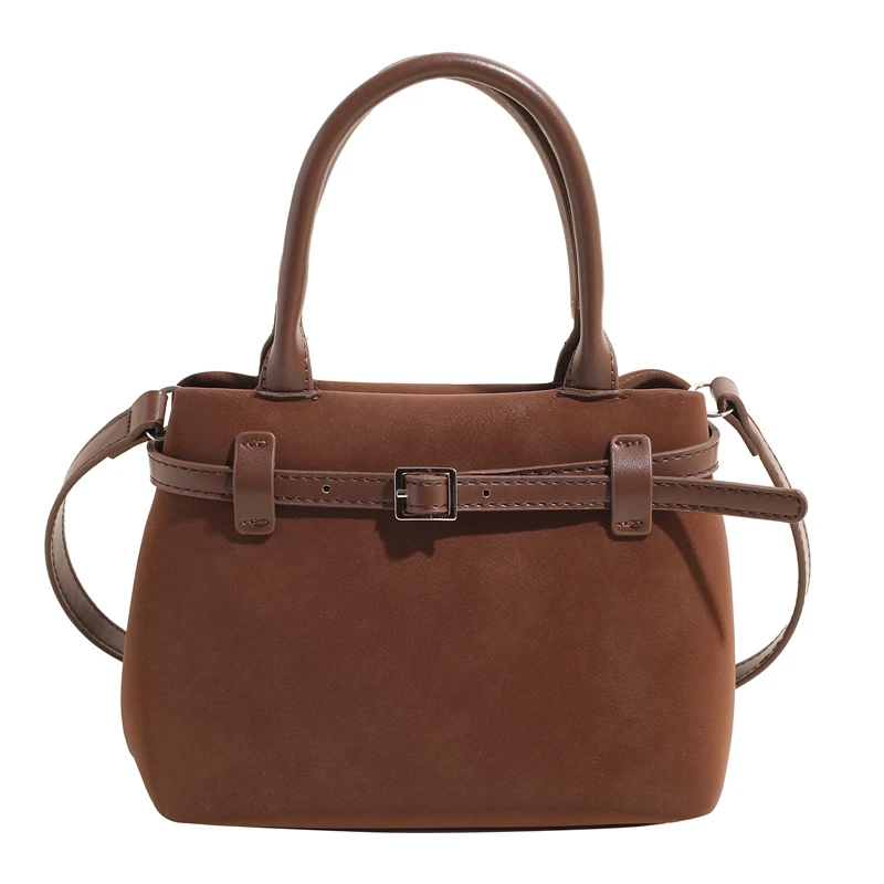 PU Leather Versatile Underarm Bag Large Capacity Simple Armpit Bag Solid Color Casual Frosted Handbag Commute Handbag