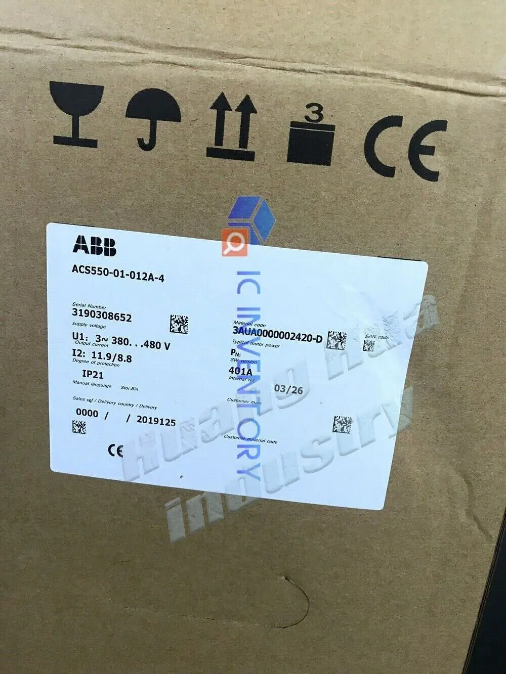 

1Pcs New ABB inverter ACS550-01-012A-4 5.5KW