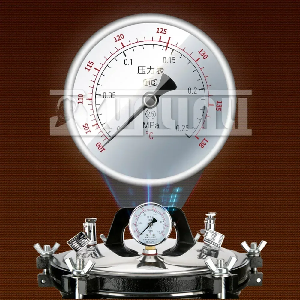 New 24L Portable Sterilization Pot Fully Automatic Vertical Steam High-pressure Sterilization Pot