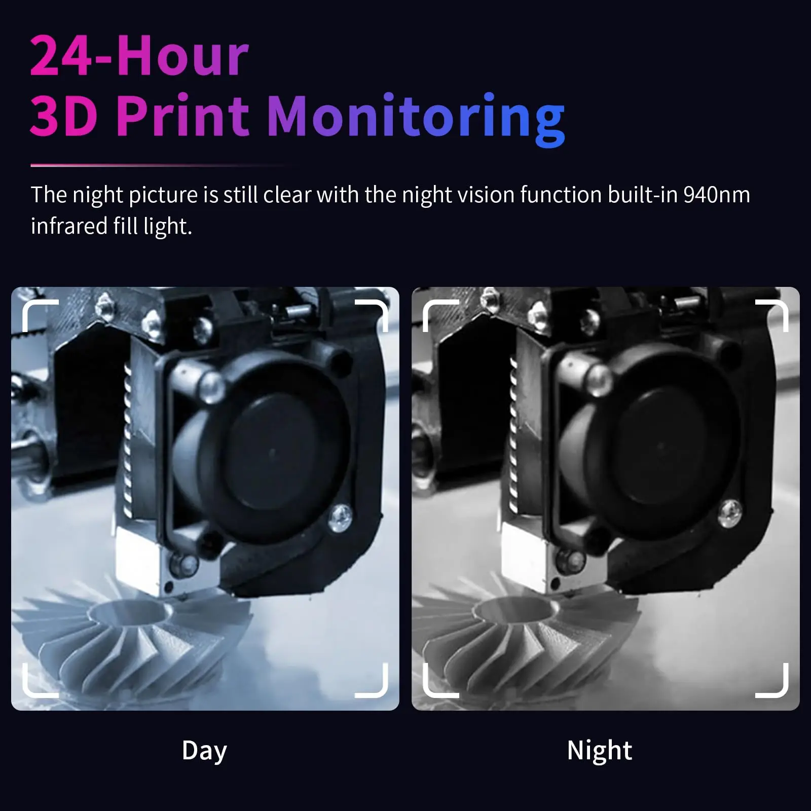 Creality Nebula 카메라 3D 프린터 카메라, 야간 투시 기능, 소닉 패드, 성운 패드, 엔더 3V3 KE 인쇄 모니터링, 24 시간