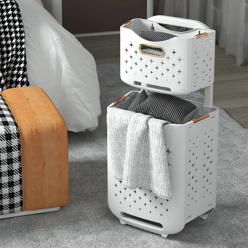 

Folding dirty clothes storage basket, household laundry basket, bathroom wall mounted storage rack, artifact