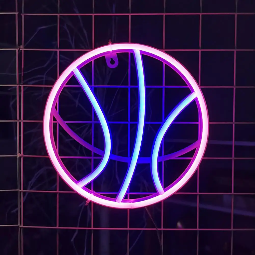 

Party Neon Light Basketball Neon Sign Night Lamp Usb/battery Operated Desktop Decoration with Flicker-free Glow Basketball Neon