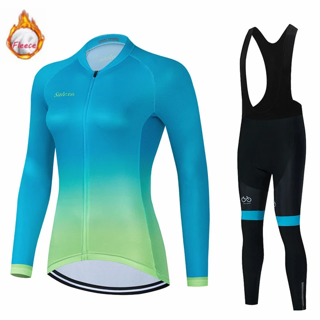 Mulher conjunto de roupas de ciclismo primavera outono longo jérsei ropa  deportiva mujer bmx terno mtb